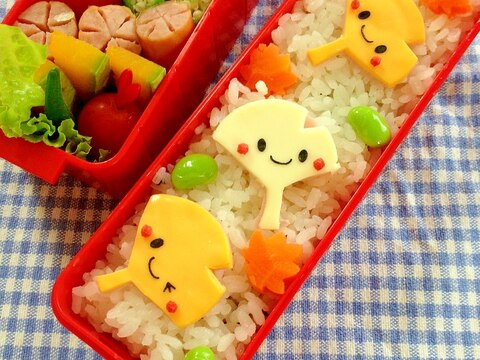 簡単キャラ弁☆秋のお弁当に！　イチョウちゃん弁当♪